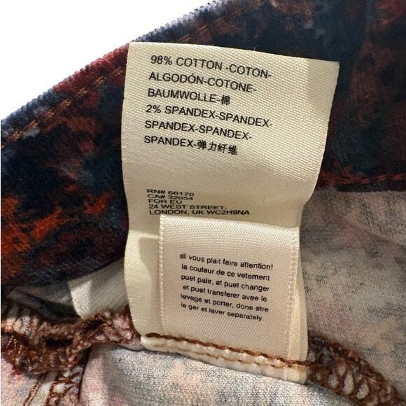 Pilcro Velvet Multicolor Floral Skinny Pants Anthropologie Women’s 4 / 27 - Picture 11 of 13